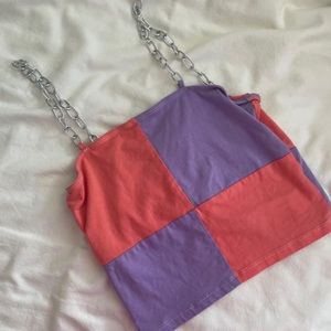 Dolls Kill tank top with chain straps